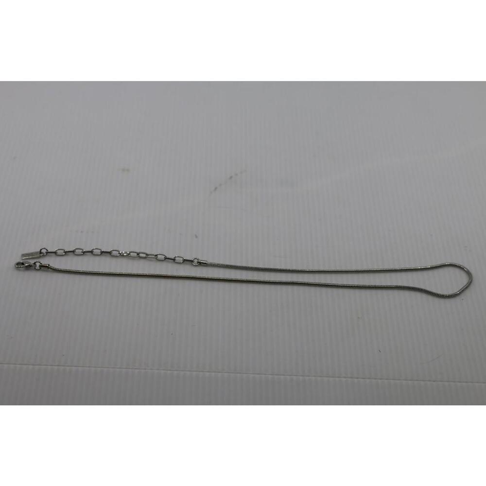 Vintage SPOUTNIK Silver Tone Snake Chain Necklace w/ Extender Retro Jewelry